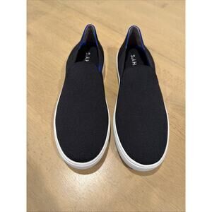 Rothys The Original Sneakers Womens Sz 10.5 Black Knit Slip On Shoes Loafers New